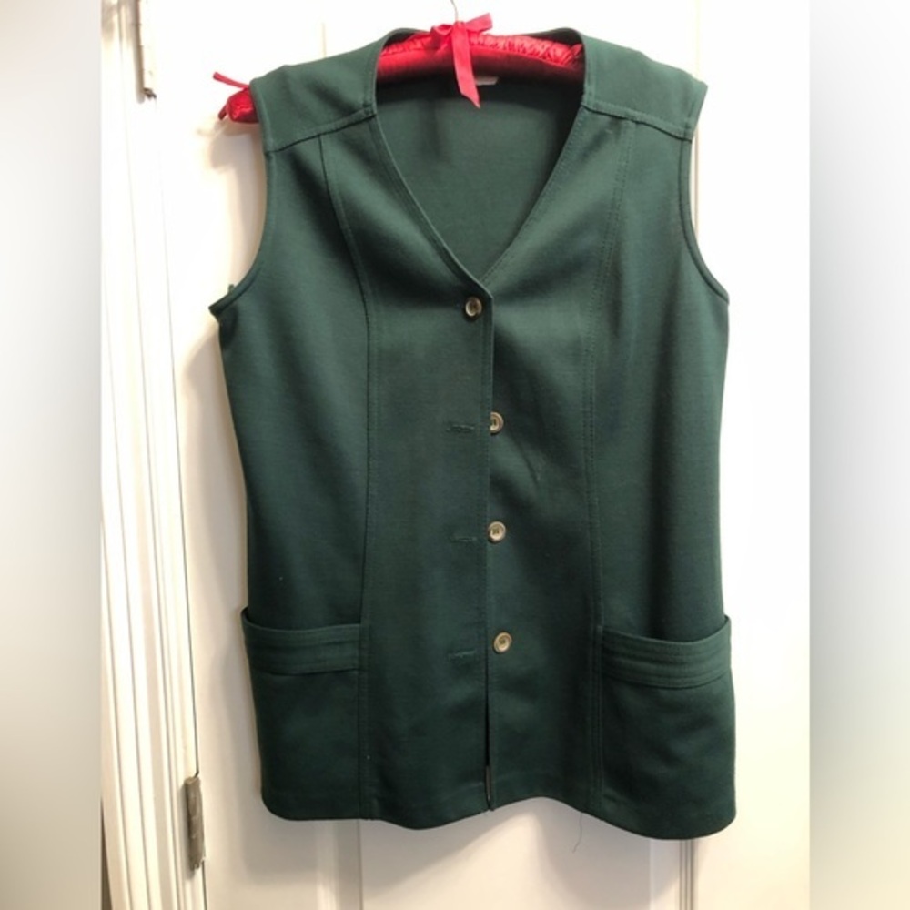 Vintage Dark Green Tunic Vest from Deere Park